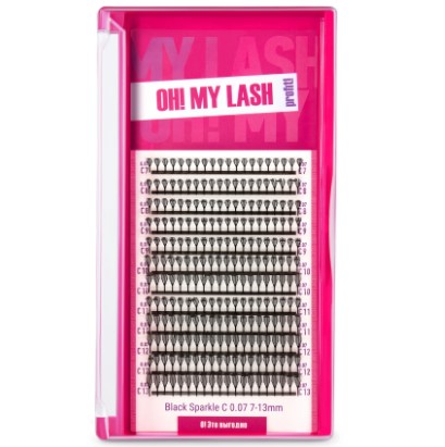 Ресницы черные OH! MY LASH в пучках Sparkle (12 линий)