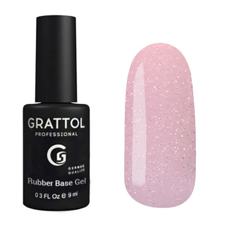 GRATTOL Rubber Base Glitter 7, 9 мл