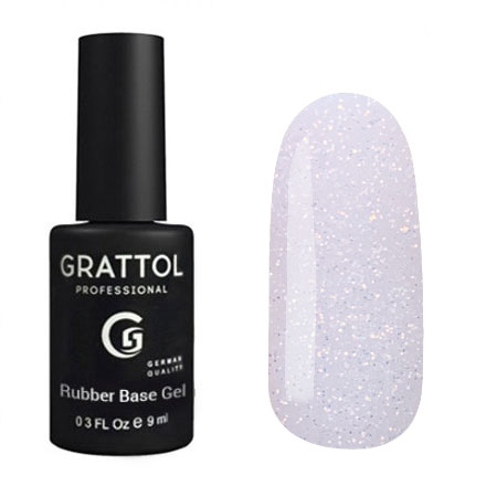 GRATTOL Rubber Base Glitter 4, 9 мл