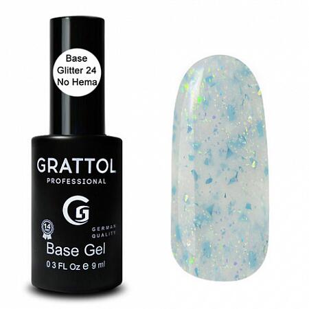 GRATTOL Rubber Base Glitter 24, 9 мл