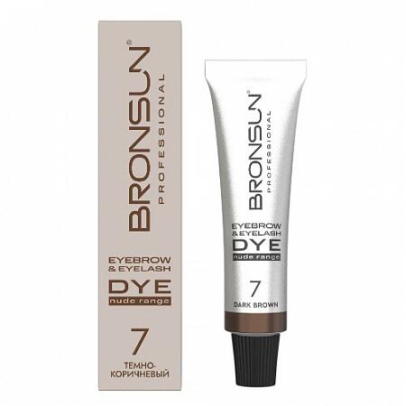 Bronsun Крем-краска для бровей и ресниц NUDE RANGE, темно-коричневый #7, 15 мл