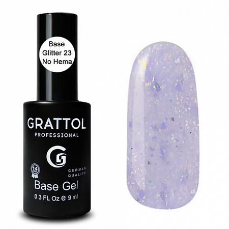 GRATTOL Rubber Base Glitter 23, 9 мл