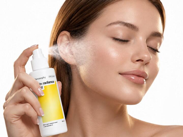 Skinosophy Комплект "Сияние и антиоксидантная защита": Молочко, мист, крем, маска