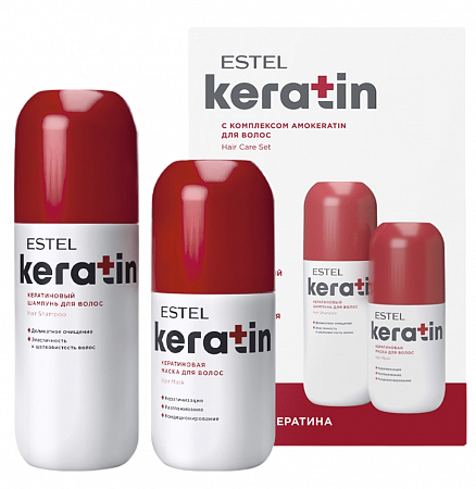 ESTEL Набор для ухода за волосами KERATIN, шампунь 400 мл + маска 300 мл