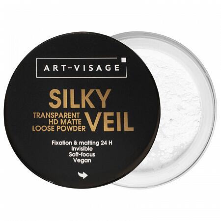 ART-VISAGE Пудра рассыпчатая "SILKY VEIL" 301 финишная - прозрачная