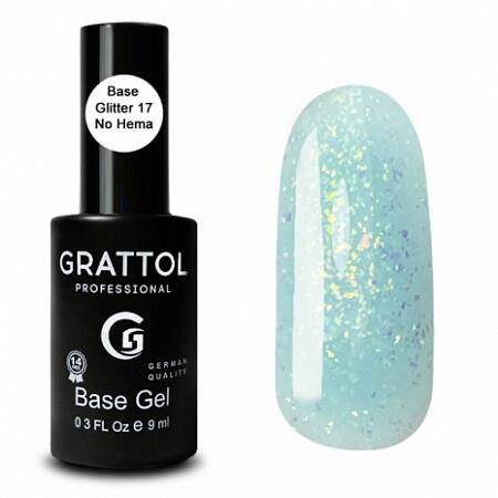 GRATTOL Rubber Base Glitter 17, 9 мл